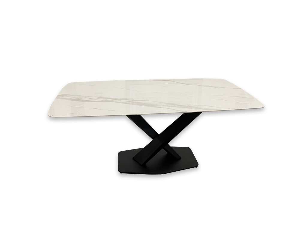 Jacob Marble Sintered Stone Top Dining Table Agape Furniture