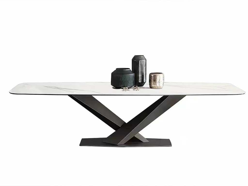 Jacob Marble Sintered Stone Top Dining Table160CM/180CM/200CM Agape