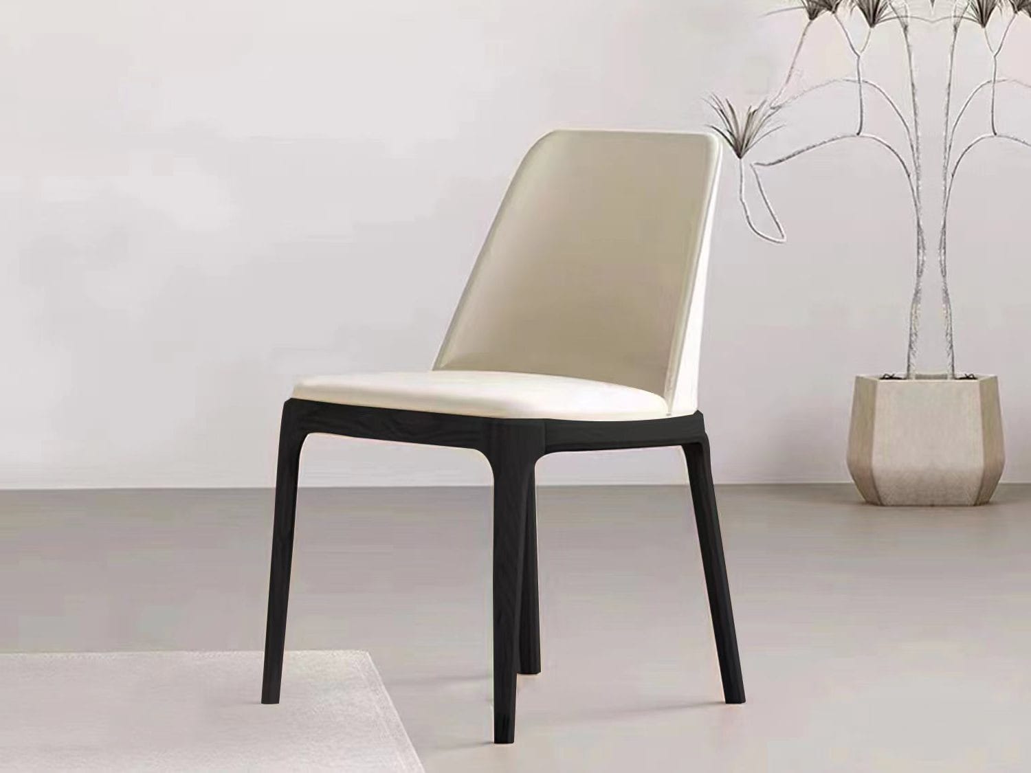 Ratton Dining ChairBlack leg Agape Furniture