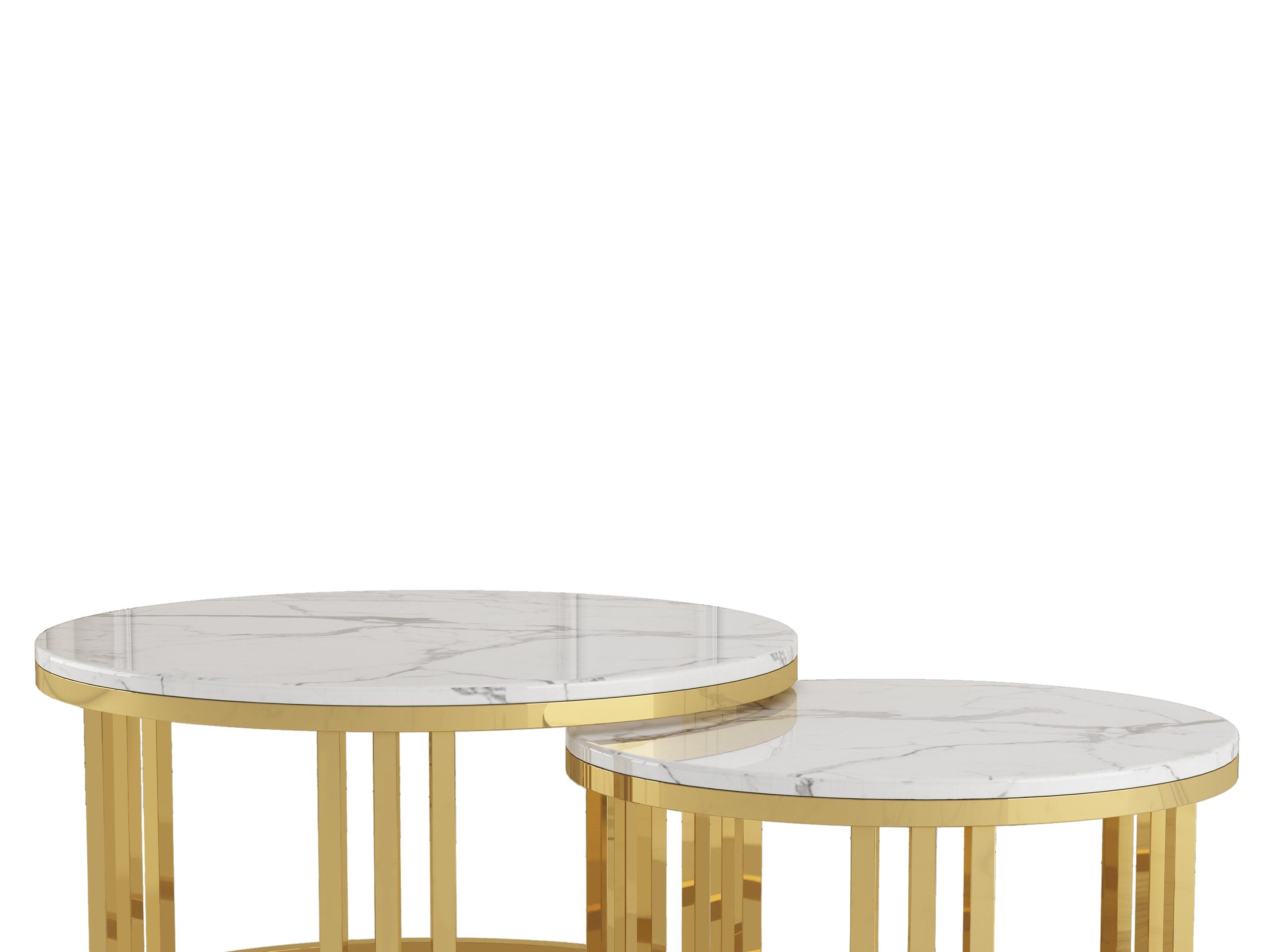 Glory marble coffee table setGolden Agape Furniture