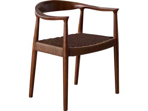Kennedy Woven Dining Chair-Dark Walnut/Light Walnut/Natural