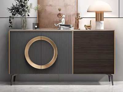 Binya Marble Sintered Stone Top Cabinet/Buffet