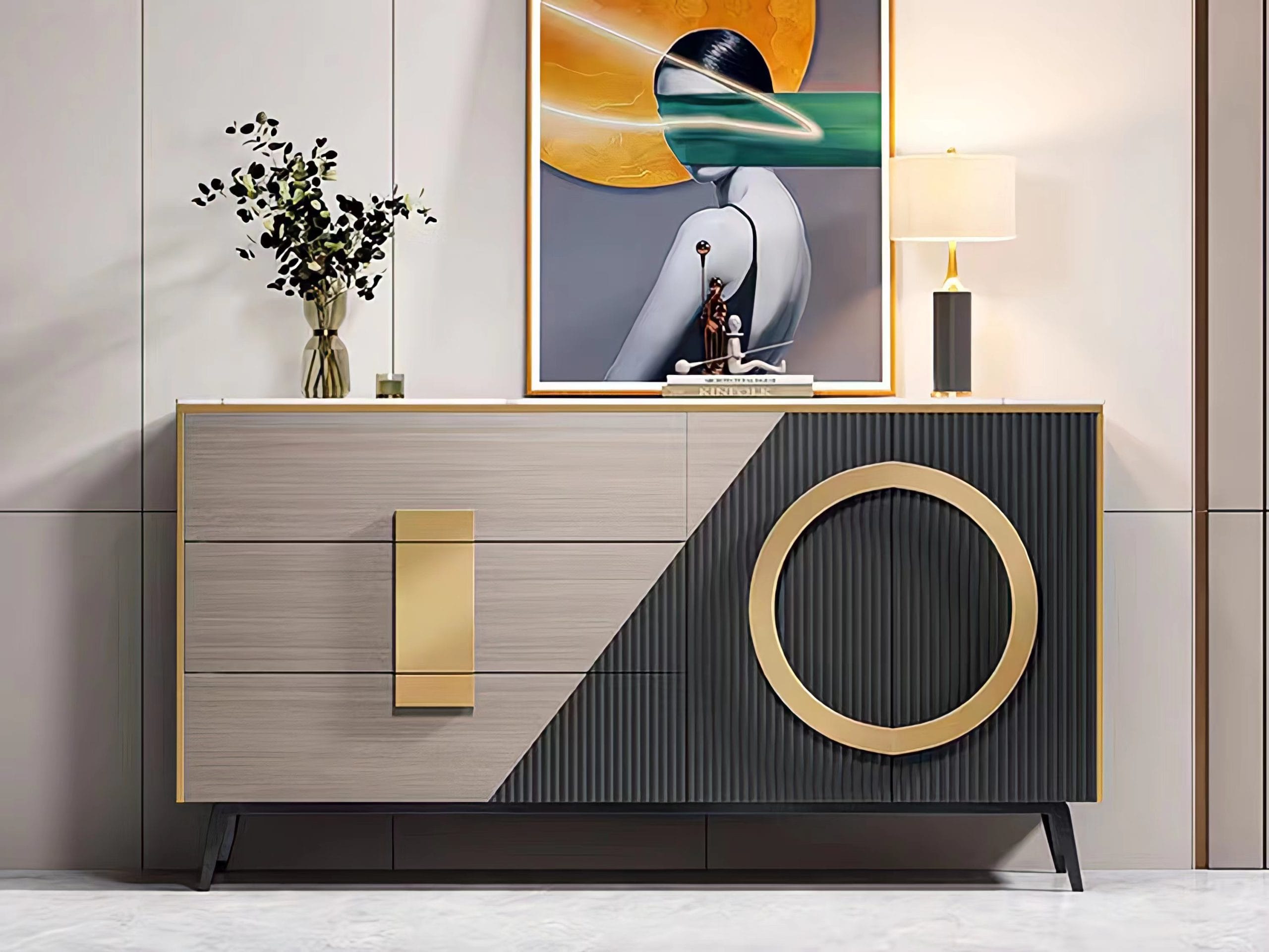 Canberra Marble Sintered Stone Top Agape Furniture