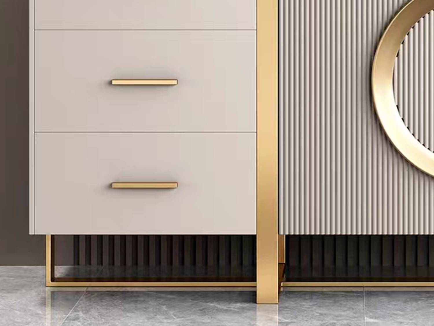 Oak Marble Sintered Stone Top Agape Furniture