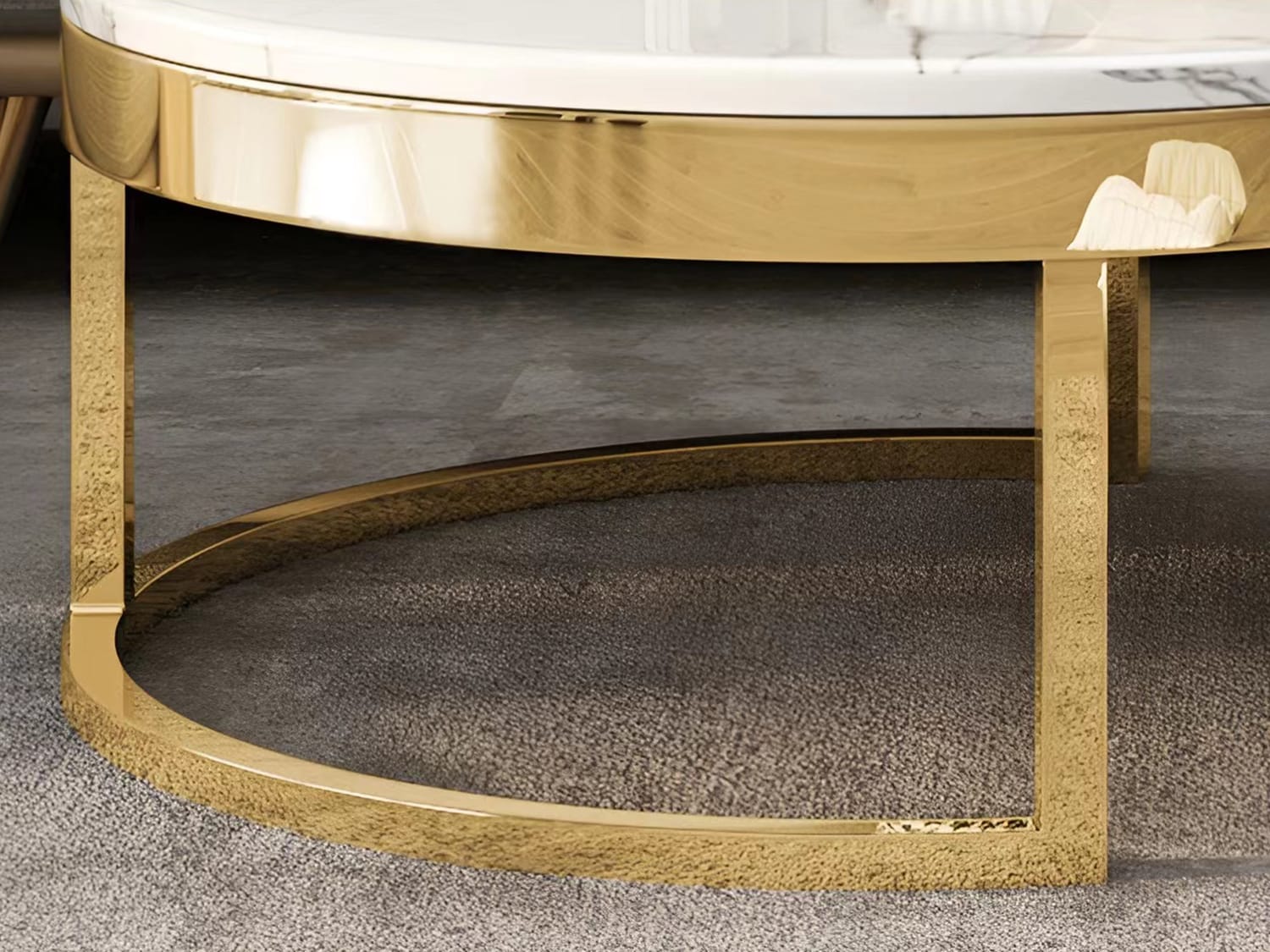 Bhutan Sintered Stone Coffee Table with Drawers in White Agape Furniture