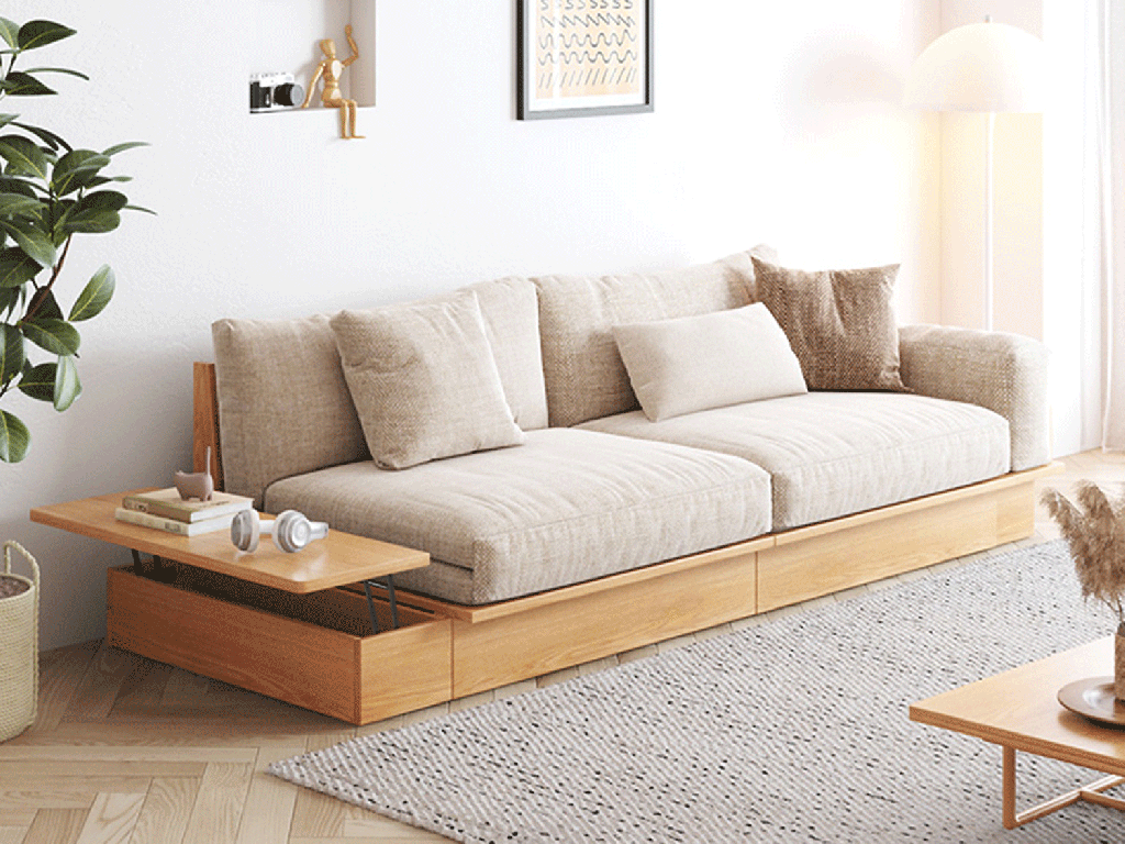Dapto sofa bed Liftup Storage Wooden Sectional Extendable Sofa Bed
