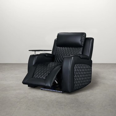 Cosgrove—ELECTRIC Cinema Single seat recliner-Black