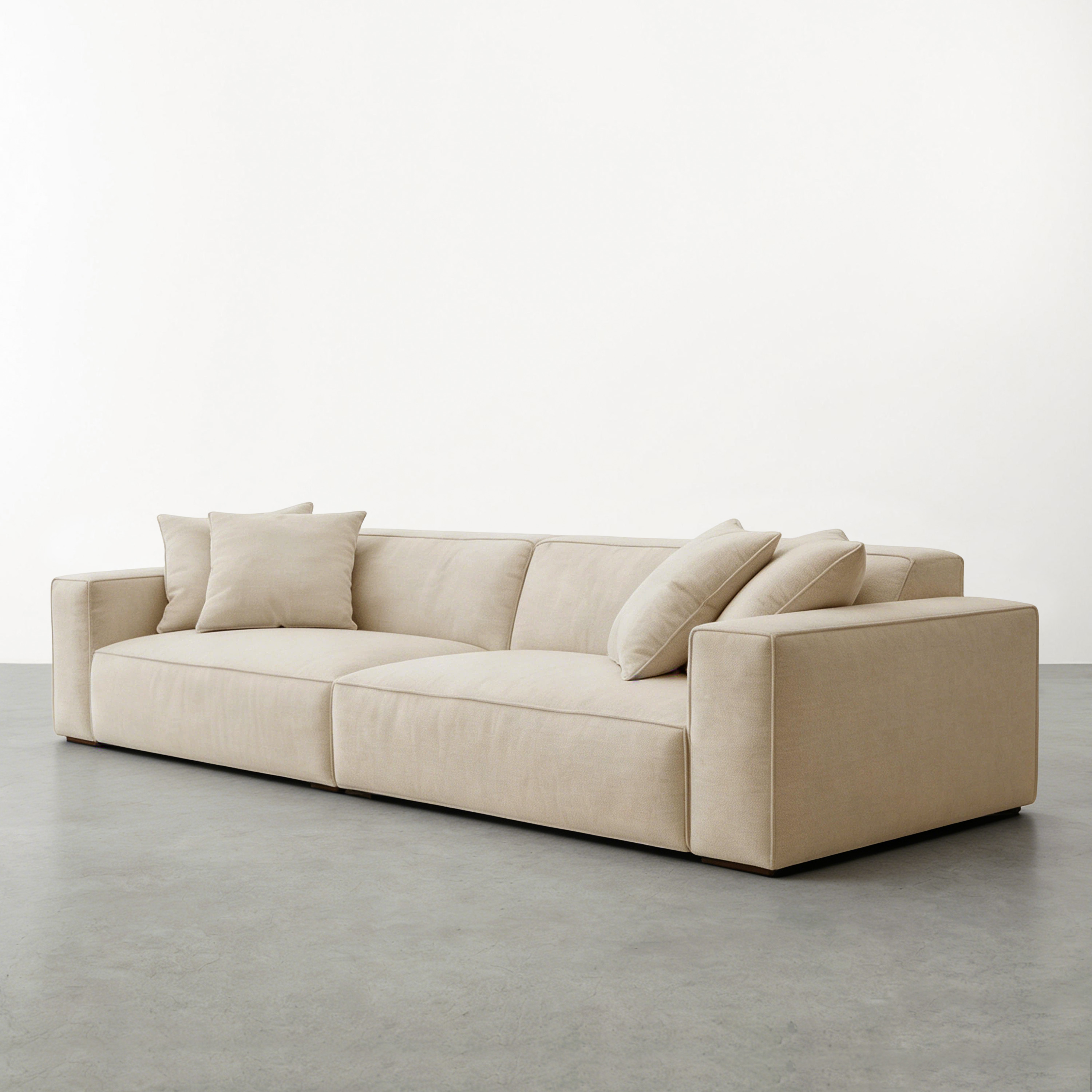 Ute Linen Casual 4 Seater Sofa-002