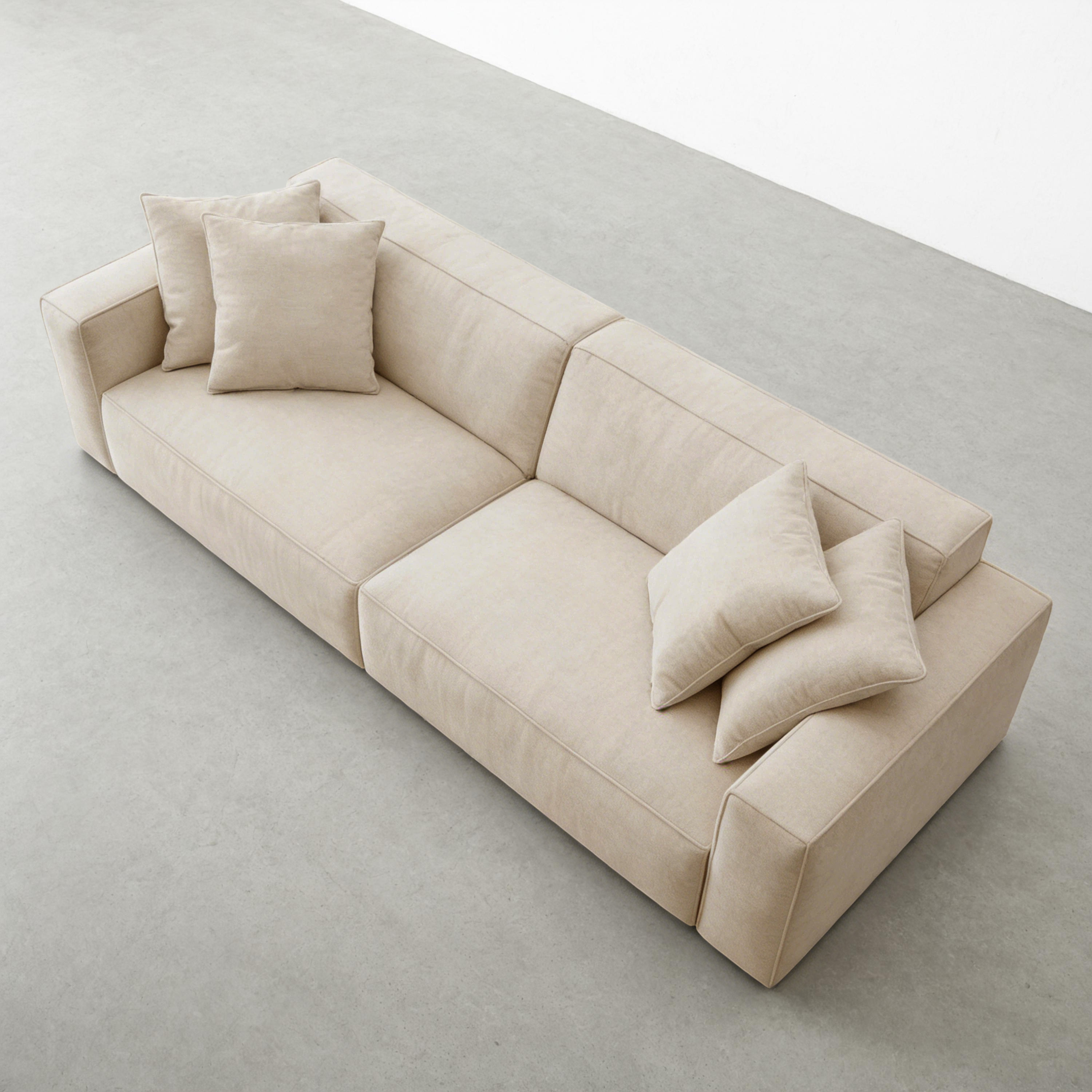 Ute Linen Casual 4 Seater Sofa-003