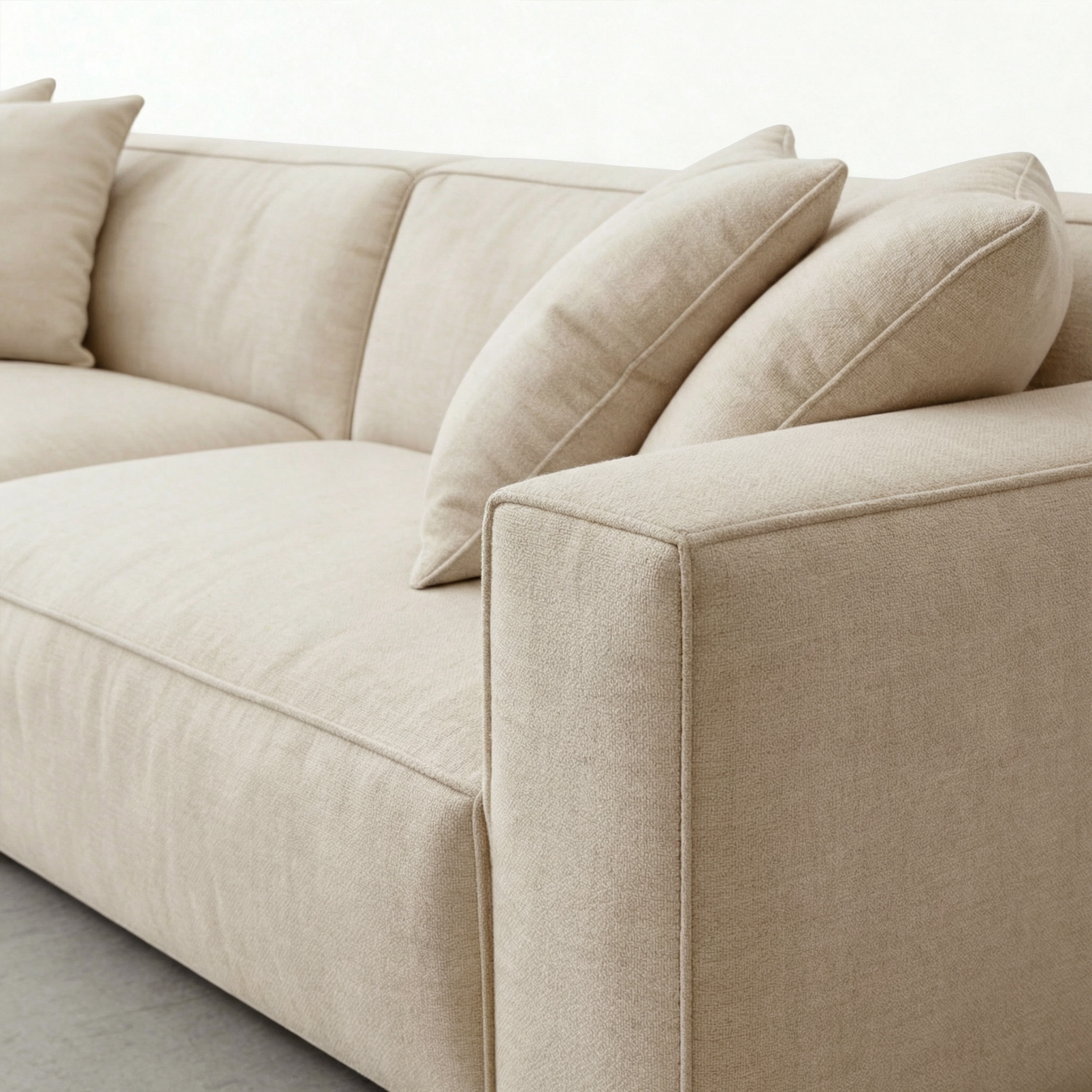 Ute Linen Casual 4 Seater Sofa-004