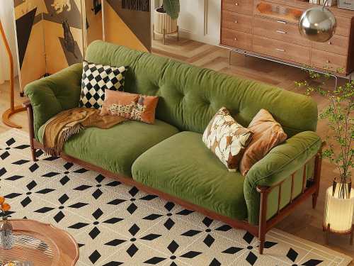 Rockford Ergonomics Design wood 3 Seater Sofa-230CM