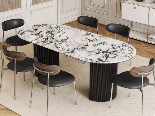 Perth Rock Baugeli Sintered Stone Dining Table-160/180/200/220CM
