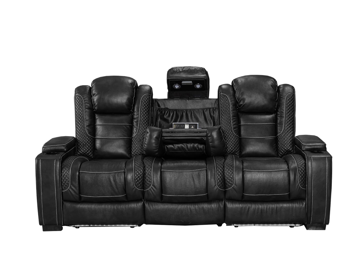 Norseman ELECTRIC LED light 3 Seater Recliner with Adjustable Headrest