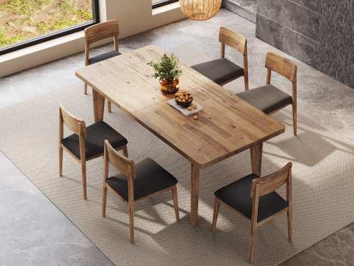 Milawa Extendable Wooden Dining Table-150-200/190-240CM