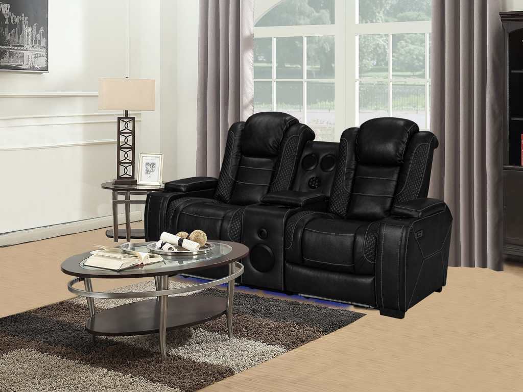 Norseman ELECTRIC LED light 2 Seater Recliner with Adjustable Headrest