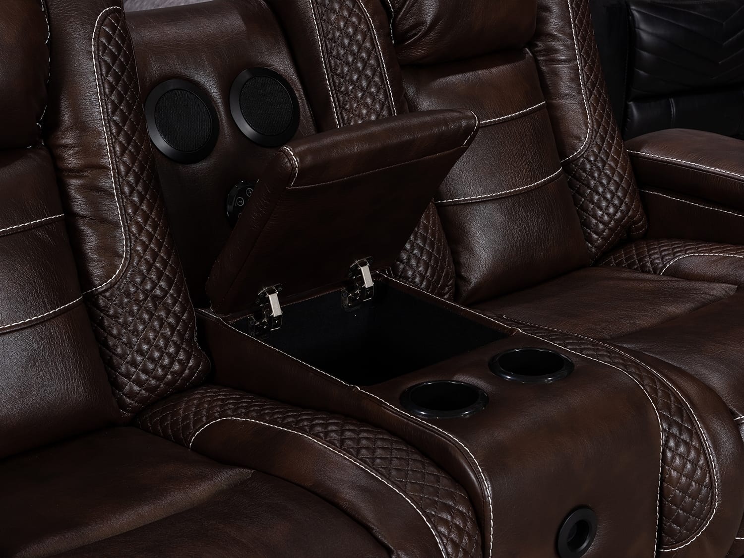 Norseman ELECTRIC LED light 2 Seater Recliner with Adjustable Headrest