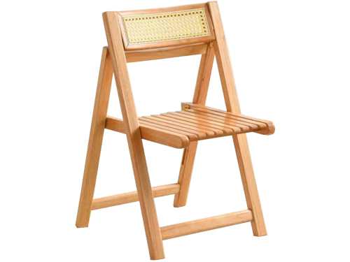 Leona Collapsible Rattan Dining Chairs-Natural/Walnut