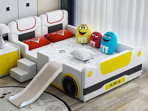 Ararat Kid’s Bed Frame with Removable Slide&Stairs-Single/King Single/Double