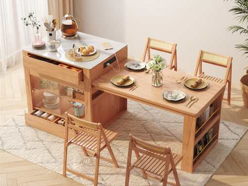 Beaufort Extendable Sintered Stone Dining Table With Multi functional Socket-120/160CM