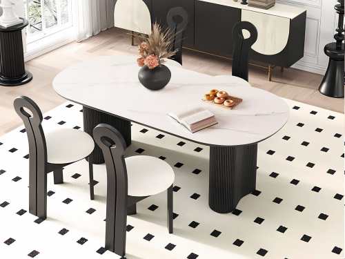 Bencubbin Harabai Sintered Stone Dining Table-Black-140/160/180/200/220CM