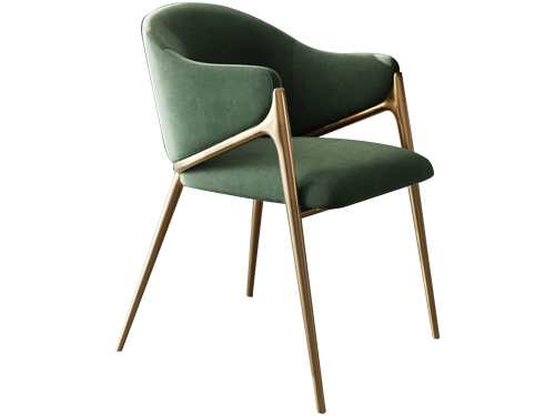 Karratha Velvet Dining Chair with stainless frame-Gold/Black