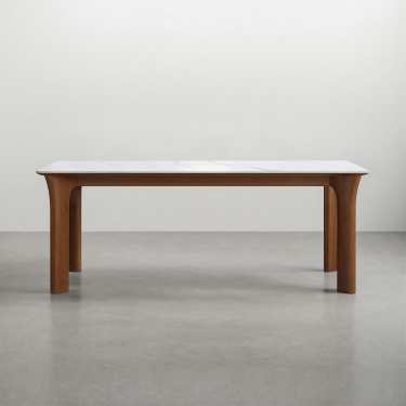 Heber Harabai Sintered Stone Dining Table-Walnut-160/180/200/220CM