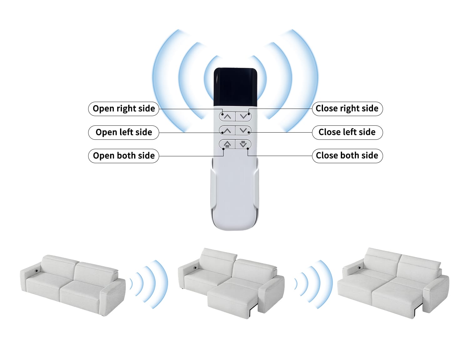 [Smart App Control]Moira Electric Sofa Bed with Adjustable Headrests ...
