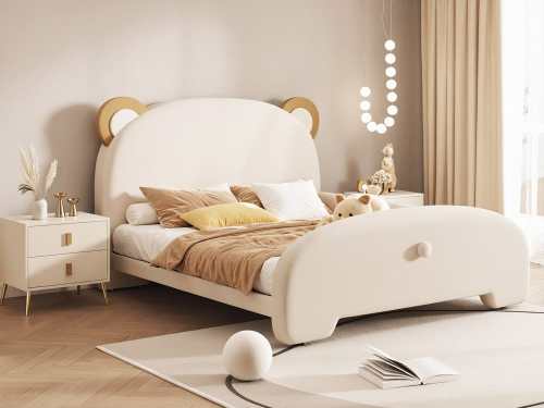 Lingener Modern Fence Style Kid's Bed Frame-King Single/Double/Queen