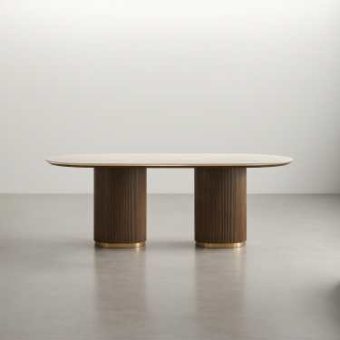 Nebo Travertine Sintered Stone Dining Table-200CM