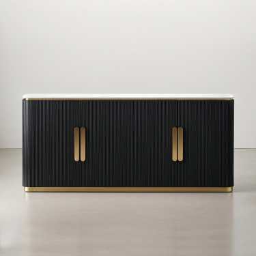 Furina Harabai Sintered Stone Buffet-180CM-Black