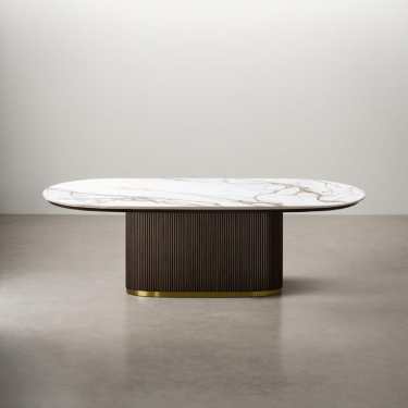 Rewa Nanpa Sintered Stone Dining Table-Oval-200/220/240CM