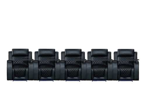 MODULAR ELECTRIC Cinema 1/2/3/4/5 seater recliner with LED Light and Side Table