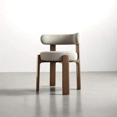 Casa Velveteen Dining Chair-Walnut/Black Wooden Frame