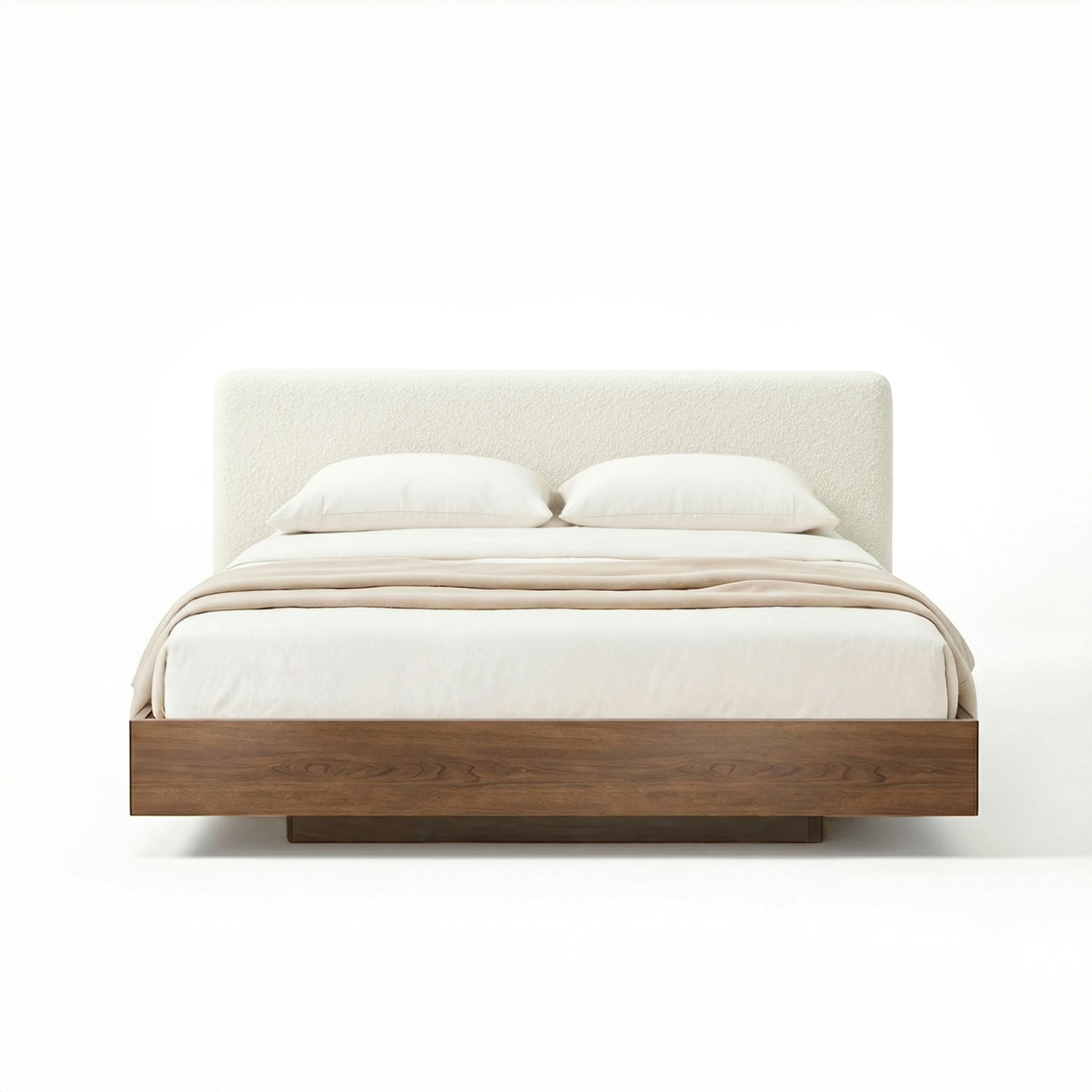 Haag Floating Bouclé Bed Frame-001