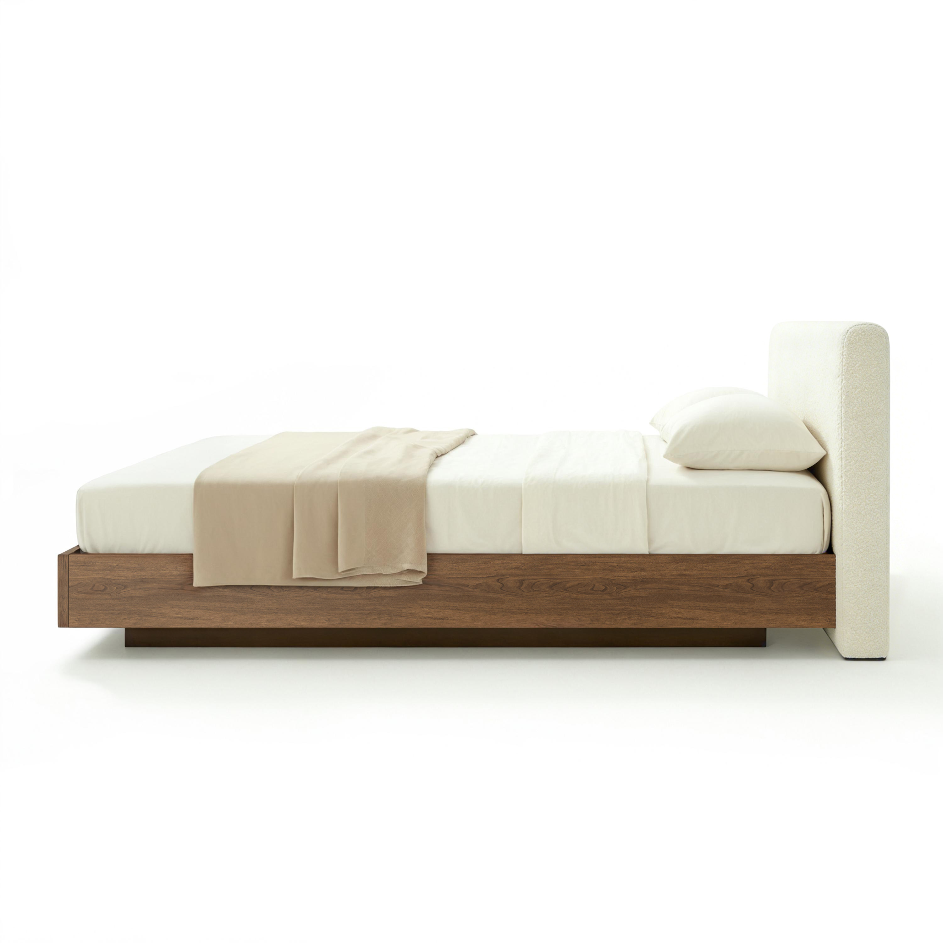 Haag Floating Bouclé Bed Frame-003