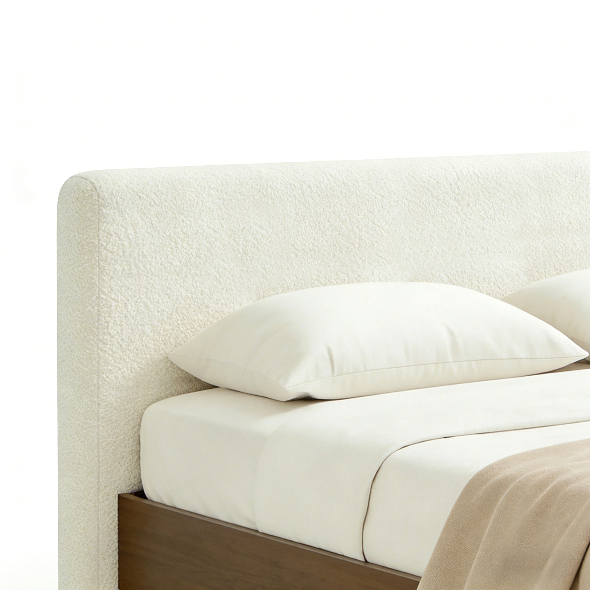 Haag Floating Bouclé Bed Frame-005