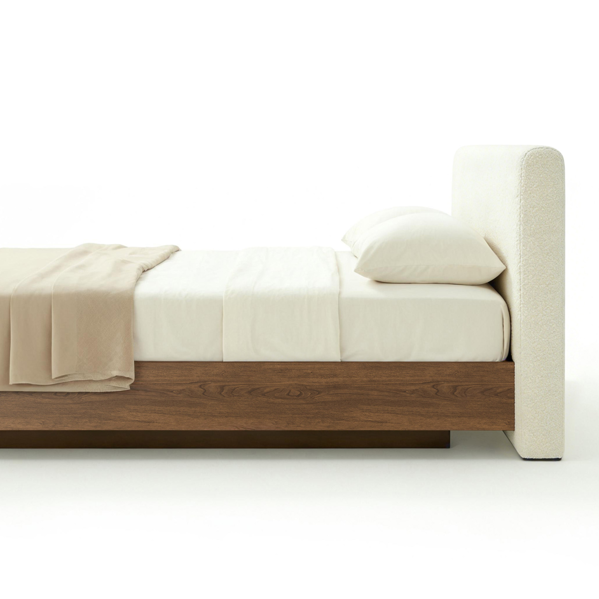 Haag Floating Bouclé Bed Frame-007