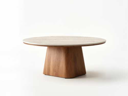 Merriwa Round Travertine Sintered Stone Coffee Table-Φ80/Φ100CM