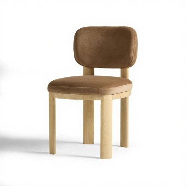 Sande Modern Dining Chair-Natural Wooden Frame