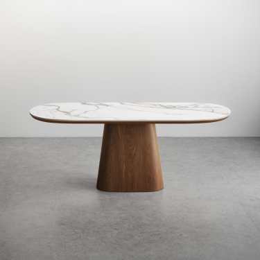 Merriwa Nanpa Sintered Stone Dining Table-Walnut-160/180/200/220CM