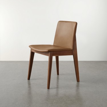 Farmville Modern Wooden Leather Dining Chair