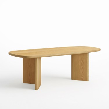 Lohman Wooden Dining Table-Natural-180/200CM