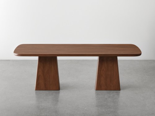 Rankin Rectangle Wooden Dining Table-Walnut-200/240CM